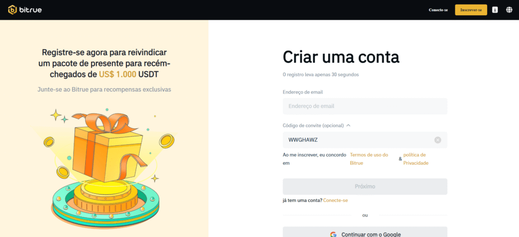 Código de Referência Bitrue
