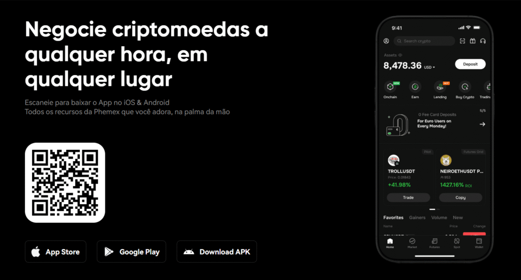 Código de Referência Phemex